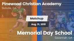 Matchup: Pinewood Christian vs. Memorial Day School 2018
