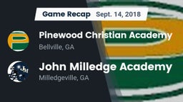 Recap: Pinewood Christian Academy vs. John Milledge Academy  2018