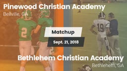 Matchup: Pinewood Christian vs. Bethlehem Christian Academy  2018