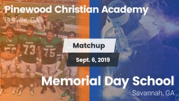 Matchup: Pinewood Christian vs. Memorial Day School 2019