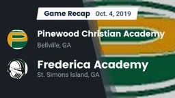 Recap: Pinewood Christian Academy vs. Frederica Academy  2019