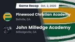Recap: Pinewood Christian Academy vs. John Milledge Academy  2020