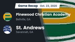 Recap: Pinewood Christian Academy vs. St. Andrews  2020