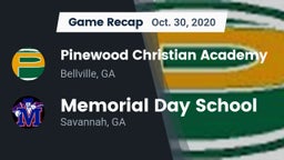 Recap: Pinewood Christian Academy vs. Memorial Day School 2020