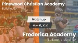 Matchup: Pinewood Christian vs. Frederica Academy  2020