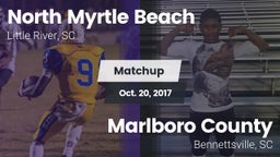 Matchup: North Myrtle Beach vs. Marlboro County  2017
