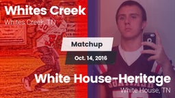 Matchup: Whites Creek vs. White House-Heritage  2016
