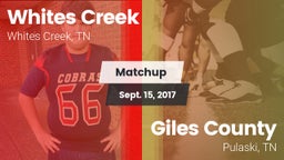 Matchup: Whites Creek vs. Giles County  2017