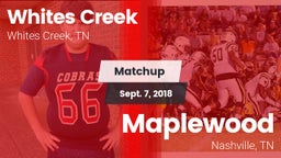 Matchup: Whites Creek vs. Maplewood  2018