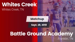 Matchup: Whites Creek vs. Battle Ground Academy  2018