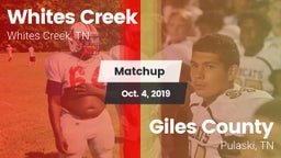 Matchup: Whites Creek vs. Giles County  2019