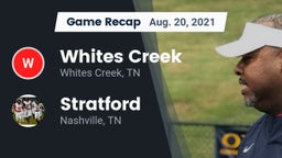 Recap: Whites Creek  vs. Stratford  2021
