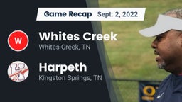 Recap: Whites Creek  vs. Harpeth  2022