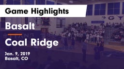 Basalt  vs Coal Ridge  Game Highlights - Jan. 9, 2019