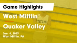West Mifflin  vs Quaker Valley  Game Highlights - Jan. 6, 2023