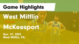 West Mifflin  vs McKeesport  Game Highlights - Dec. 27, 2023
