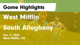 West Mifflin  vs South Allegheny  Game Highlights - Jan. 9, 2024