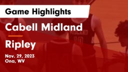 Cabell Midland  vs Ripley  Game Highlights - Nov. 29, 2023