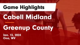 Cabell Midland  vs Greenup County  Game Highlights - Jan. 13, 2024