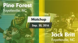 Matchup: Pine Forest vs. Jack Britt  2016