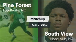 Matchup: Pine Forest vs. South View  2016
