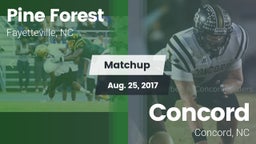 Matchup: Pine Forest vs. Concord  2017