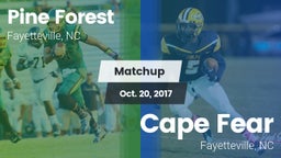 Matchup: Pine Forest vs. Cape Fear  2017