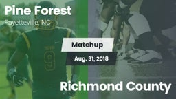 Matchup: Pine Forest vs. Richmond County 2018