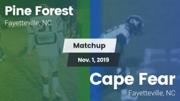 Matchup: Pine Forest vs. Cape Fear  2019