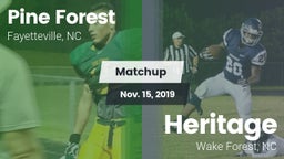 Matchup: Pine Forest vs. Heritage  2019