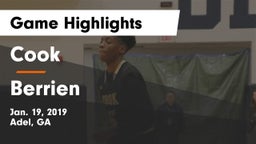 Cook  vs Berrien  Game Highlights - Jan. 19, 2019