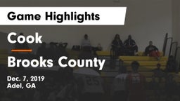 Cook  vs Brooks County  Game Highlights - Dec. 7, 2019