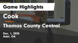 Cook  vs Thomas County Central  Game Highlights - Dec. 1, 2020