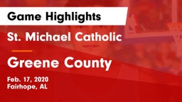 St. Michael Catholic  vs Greene County Game Highlights - Feb. 17, 2020