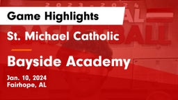 St. Michael Catholic  vs Bayside Academy  Game Highlights - Jan. 10, 2024