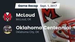 Recap: McLoud  vs. Oklahoma Centennial  2017