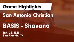 San Antonio Christian  vs BASIS - Shavano Game Highlights - Jan. 26, 2021