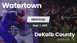 Matchup: Watertown vs. DeKalb County  2018