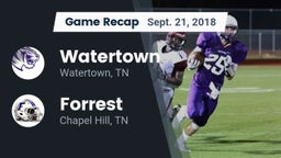 Recap: Watertown  vs. Forrest  2018