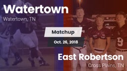 Matchup: Watertown vs. East Robertson  2018