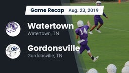 Recap: Watertown  vs. Gordonsville  2019