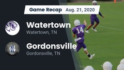 Recap: Watertown  vs. Gordonsville  2020
