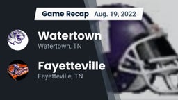 Recap: Watertown  vs. Fayetteville  2022