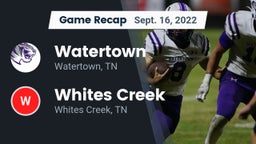 Recap: Watertown  vs. Whites Creek  2022