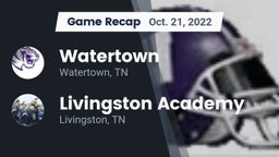 Recap: Watertown  vs. Livingston Academy 2022