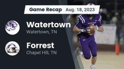 Recap: Watertown  vs. Forrest  2023