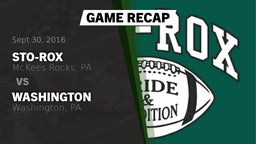 Recap: Sto-Rox  vs. Washington  2016