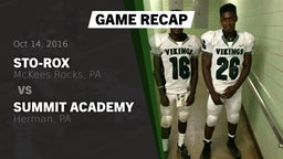 Recap: Sto-Rox  vs. Summit Academy  2016