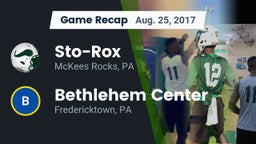 Recap: Sto-Rox  vs. Bethlehem Center  2017
