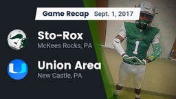 Recap: Sto-Rox  vs. Union Area  2017